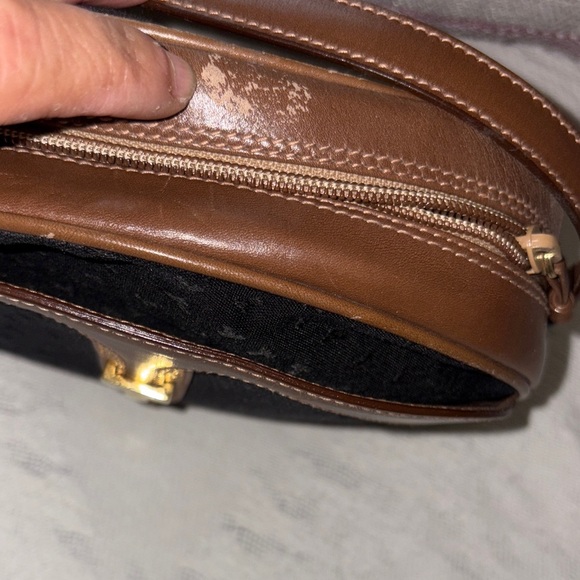 Vintage Beautiful Elegant Canvas & Leather Crossbody by Tiffany & Co. - Picture 4 of 12